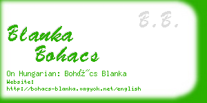 blanka bohacs business card